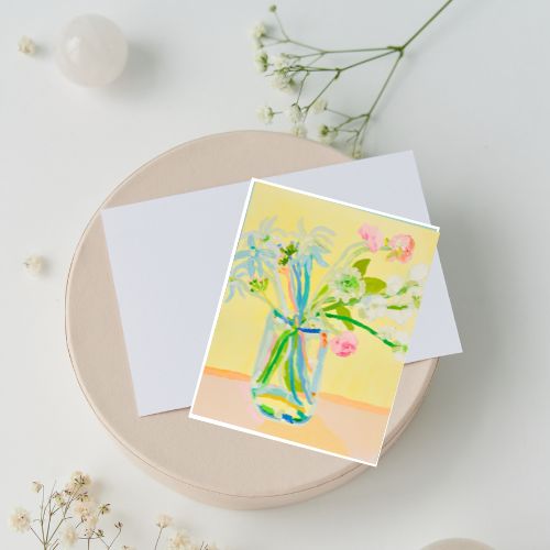 Angel flowers card